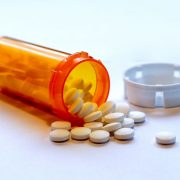 Open bottle of prescription medicine